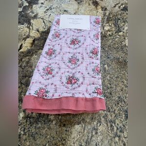 Laura Ashley Upwell Posies Heart 100% Cotton Gauze kitchen towel set - NEW